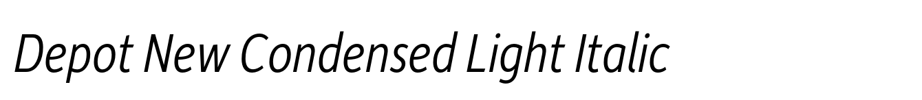 Depot New Condensed Light Italic